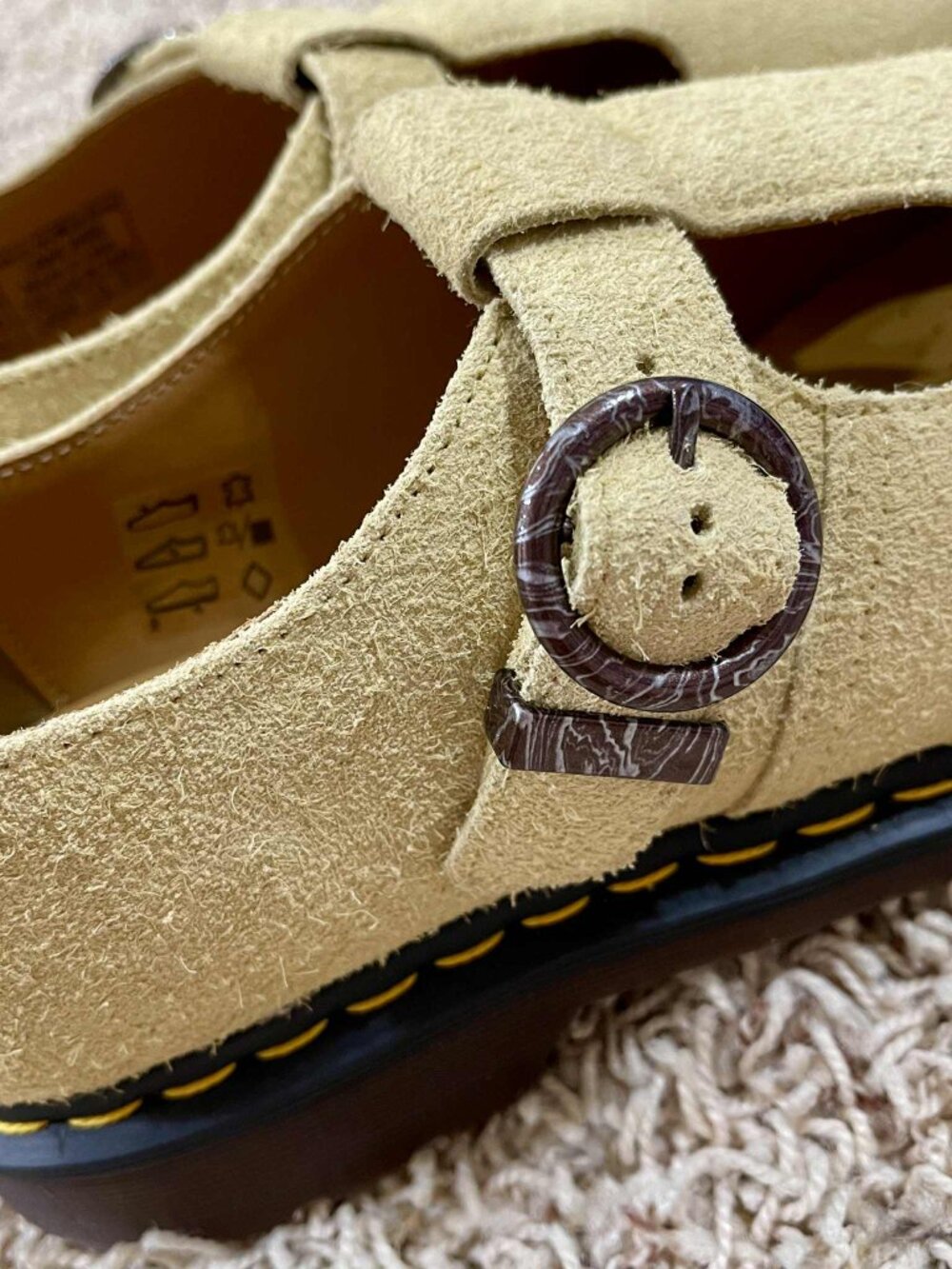 Dr. Martens T-Bar Mary Jane Suede Leather Shoes, Men’s Size 9 / Women’s Size 10 - Picture 9 of 16